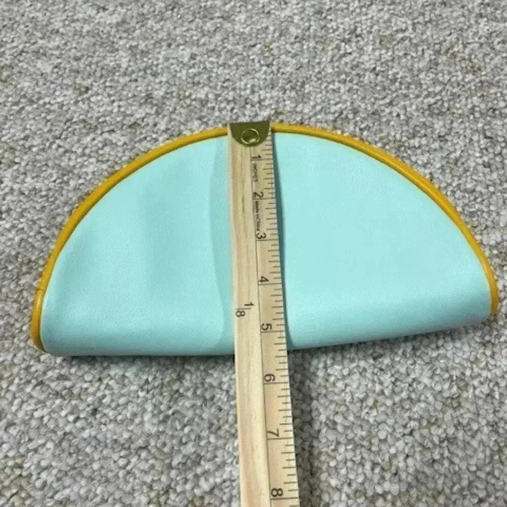 Philosophy Toiletry Cosmetic Makeup Bag Blue with Yellow Trim  9'X5.5‎ - Picture 3 of 5